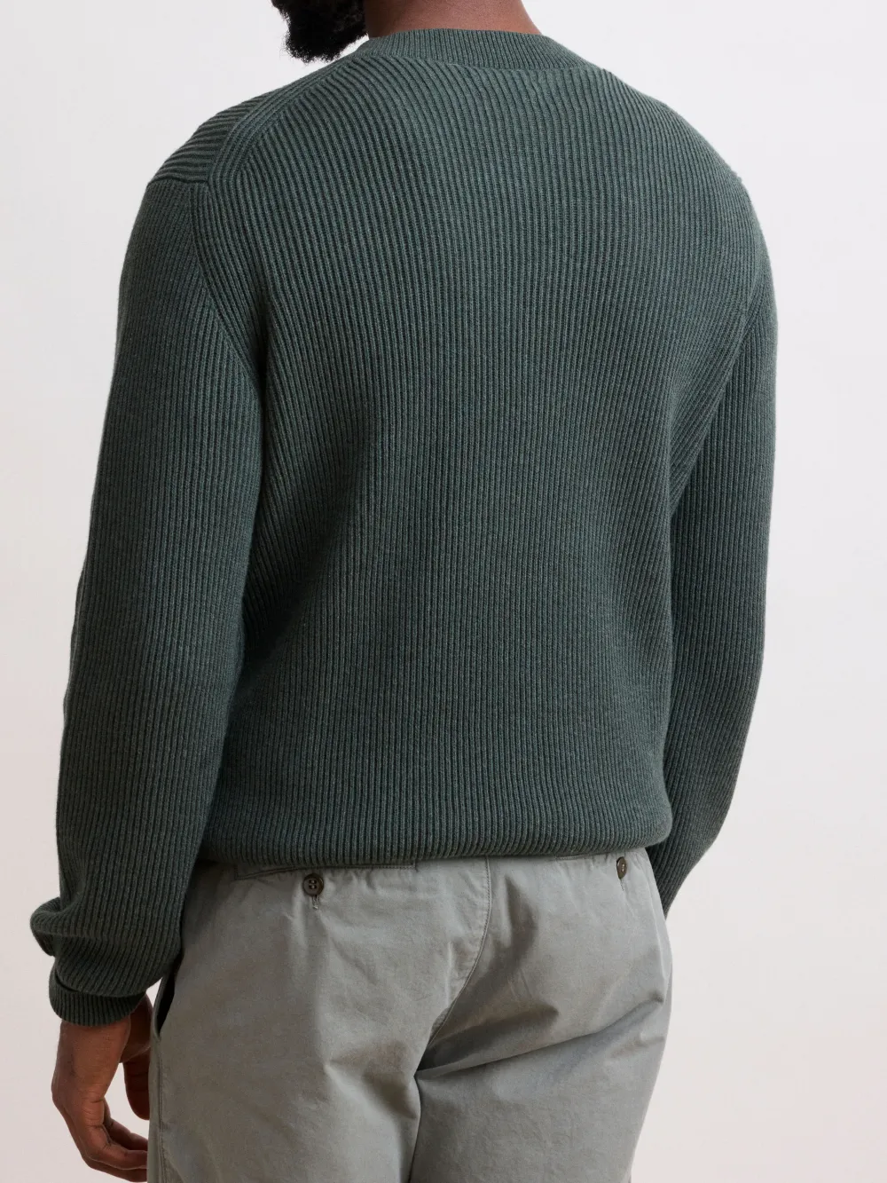 Men's Green V-neck Sweater
