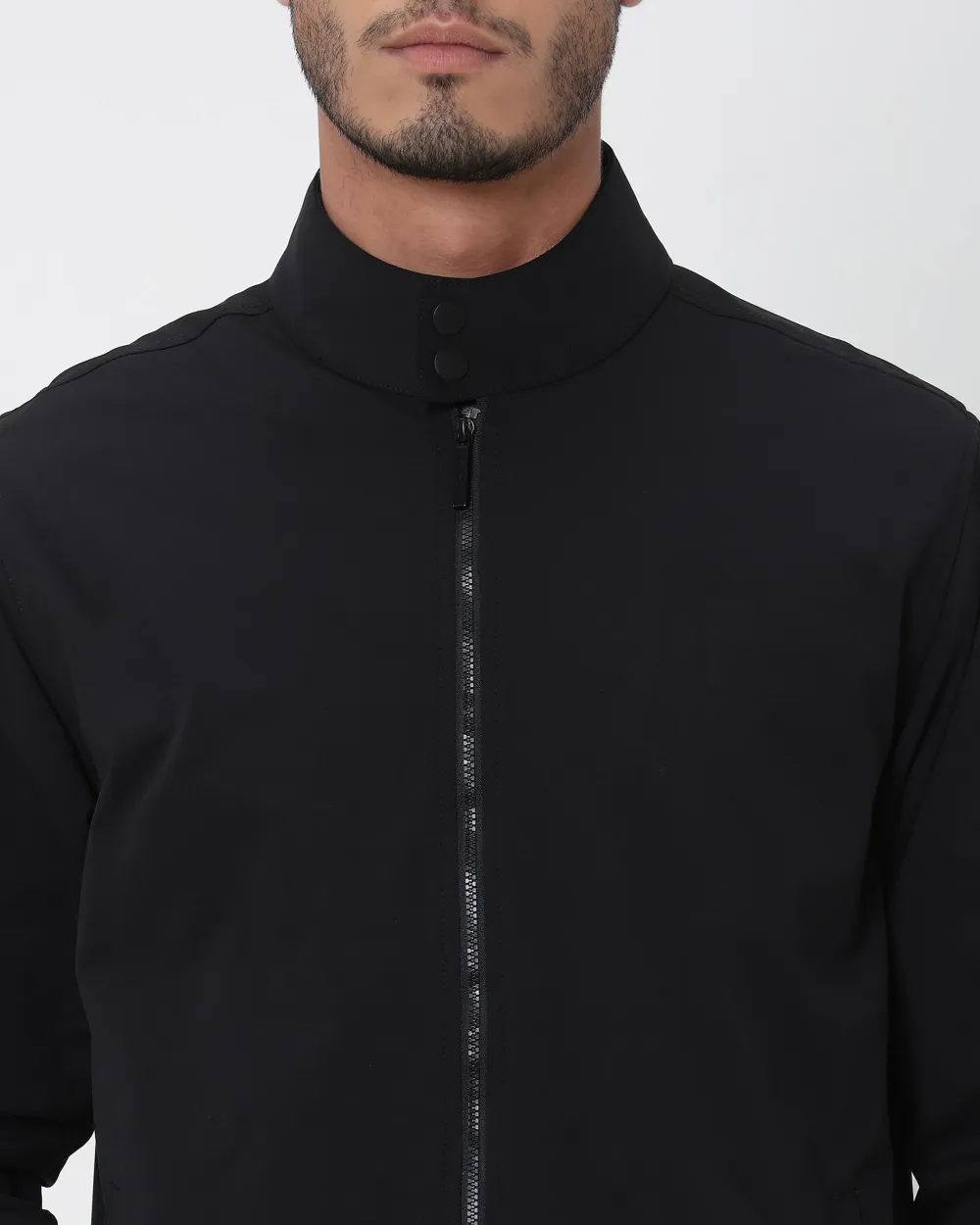 Versatile Comfortable Slim-Fit Black Jacket