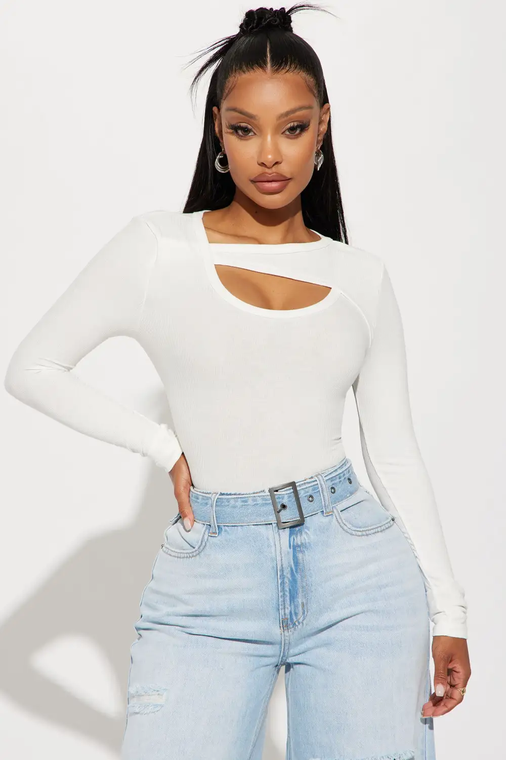 Brandy Cut Out Top - White