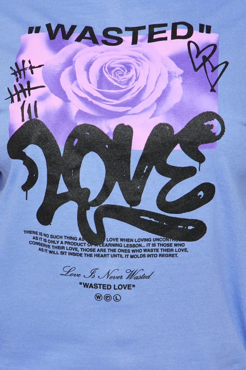 Wasted Love Graphic Tshirt - Lavender