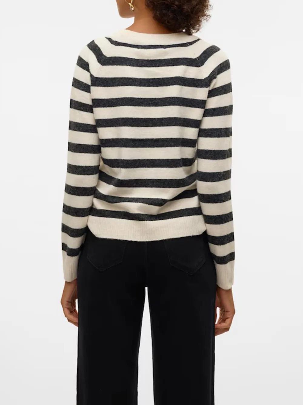 Striped Crew Neck Long Sleeve Sweaters