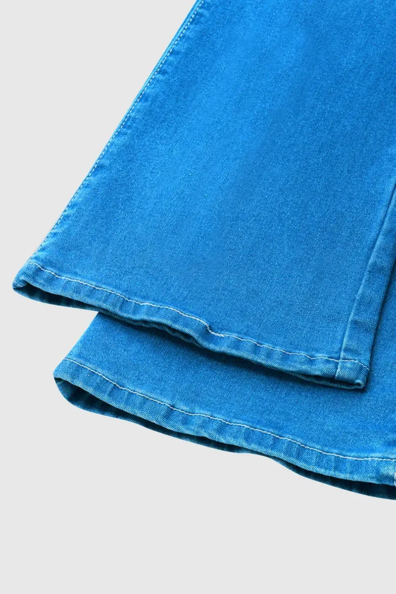 Zip Fly Mid Waist Bootcut Jeans