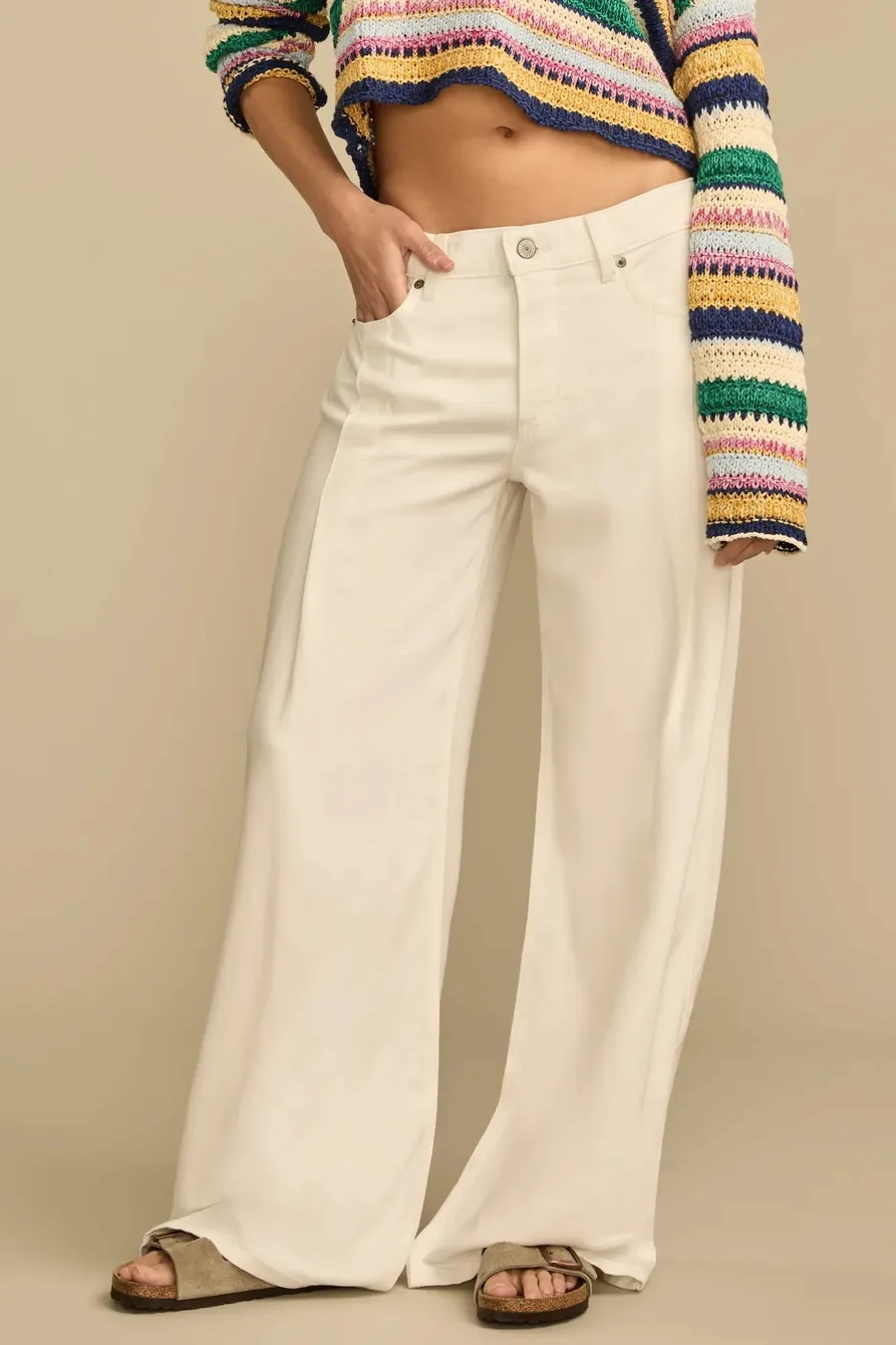 Light Wash Denim Spring White Wash Palazzo