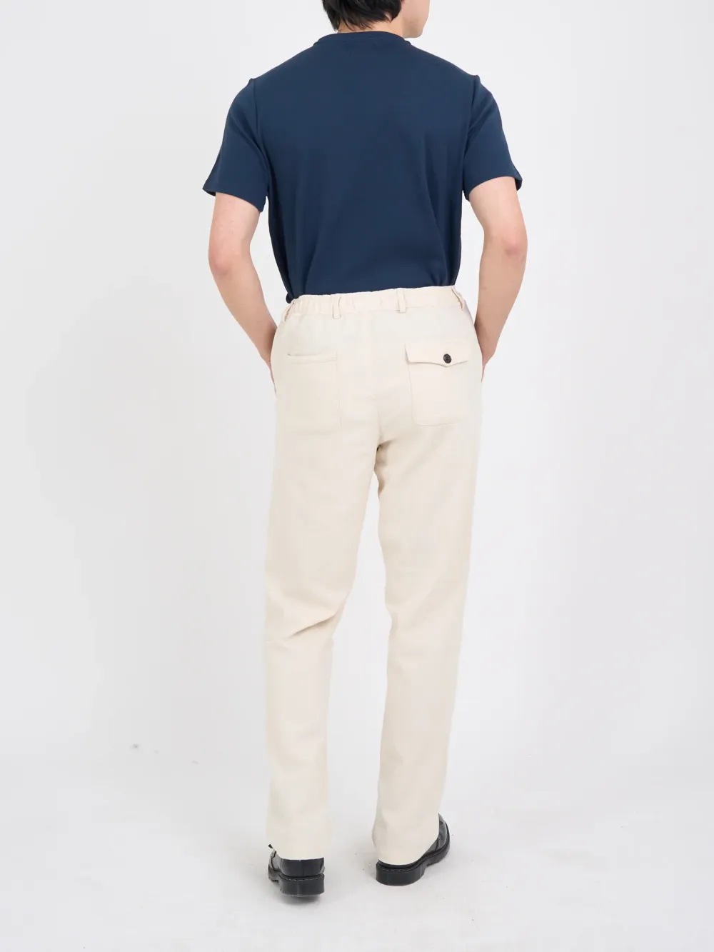 Ecru Elasticated Waist Trousers