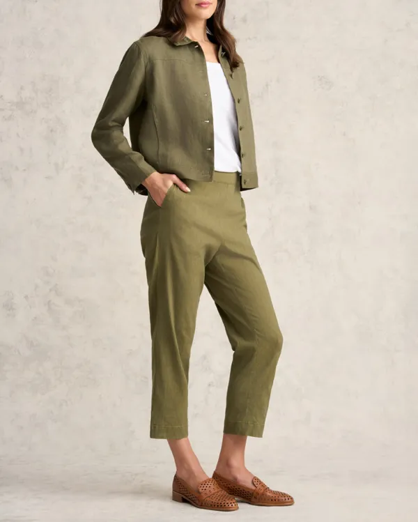 Timeless Linen Jacket - Khaki