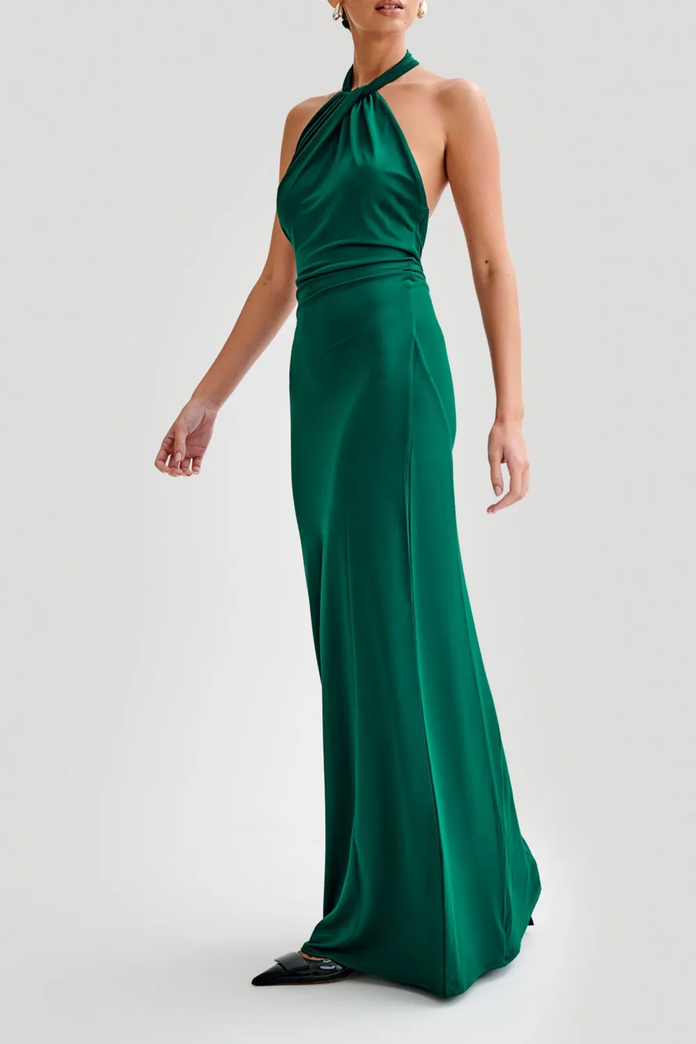 Slinky Halter Maxi Dress