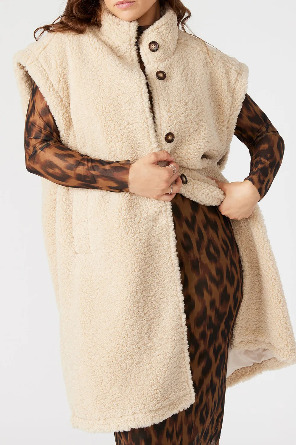 VEST LONG NATURAL JACKET