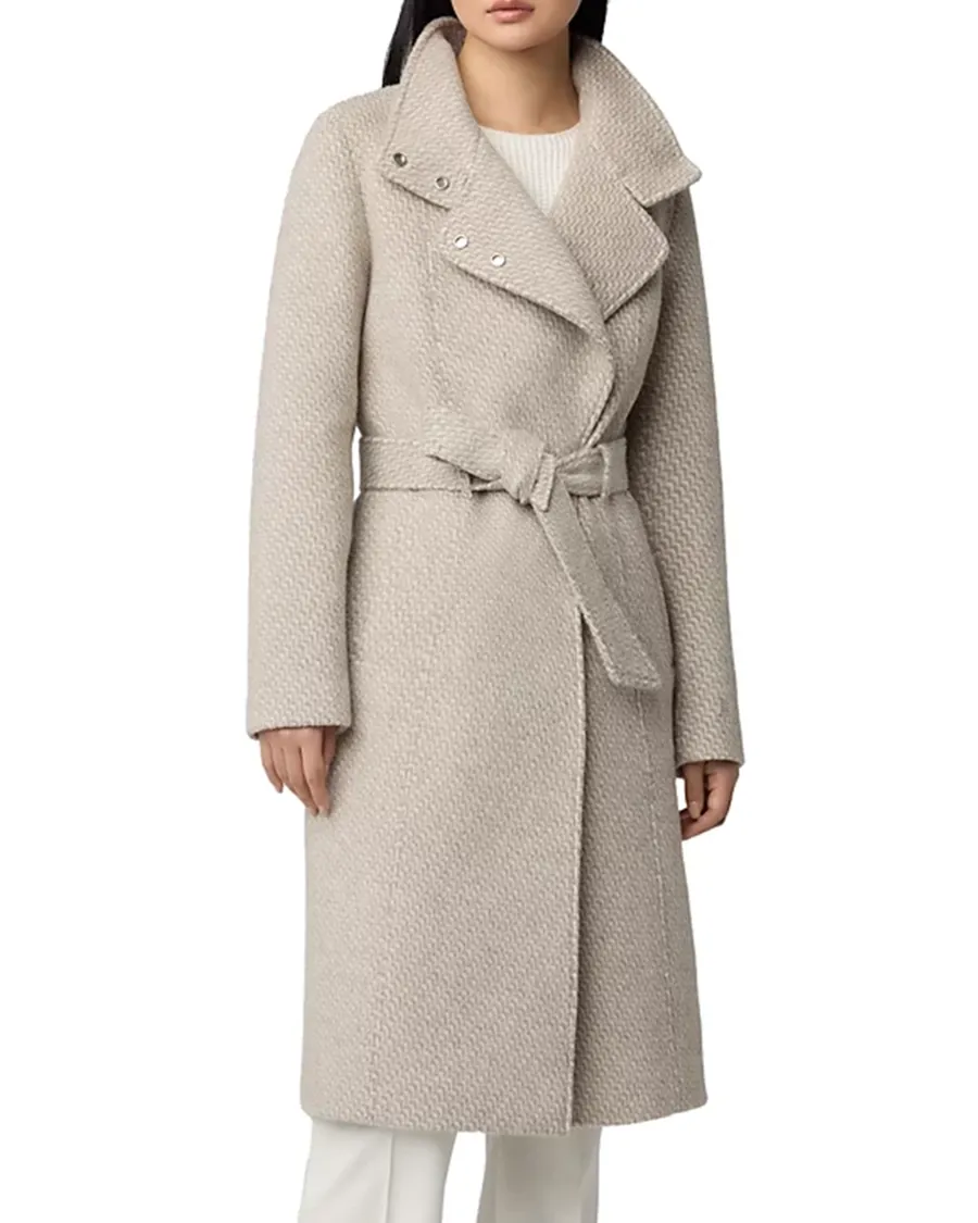 Long Sleeves Collar Belted Coat