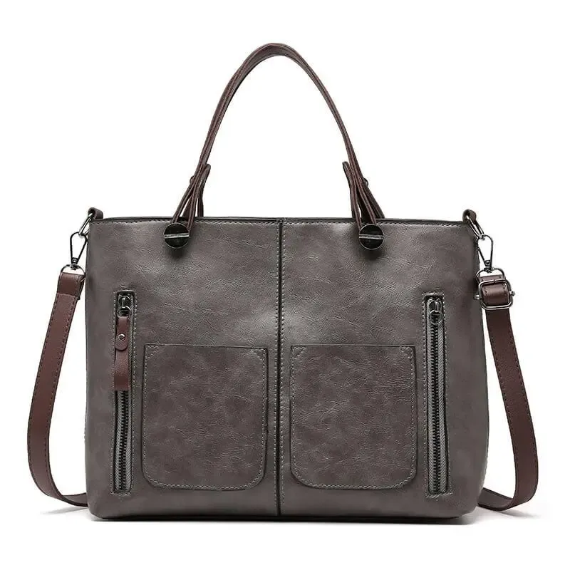 Ladies vintage leather shoulder bag