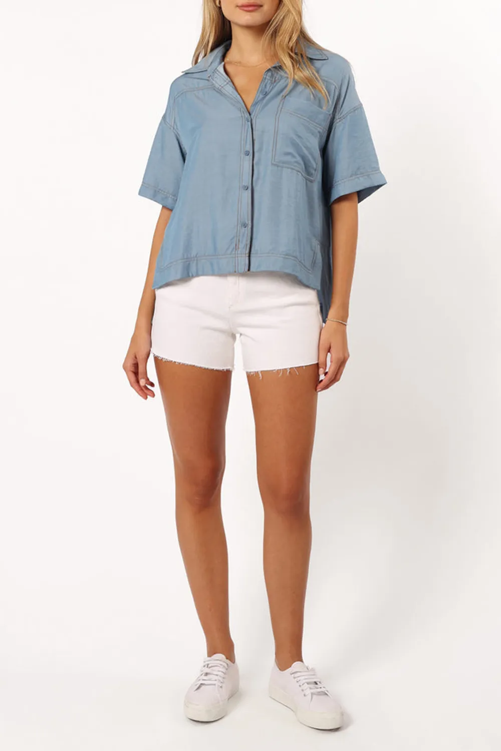 BLUE DENIM STYLE TOP