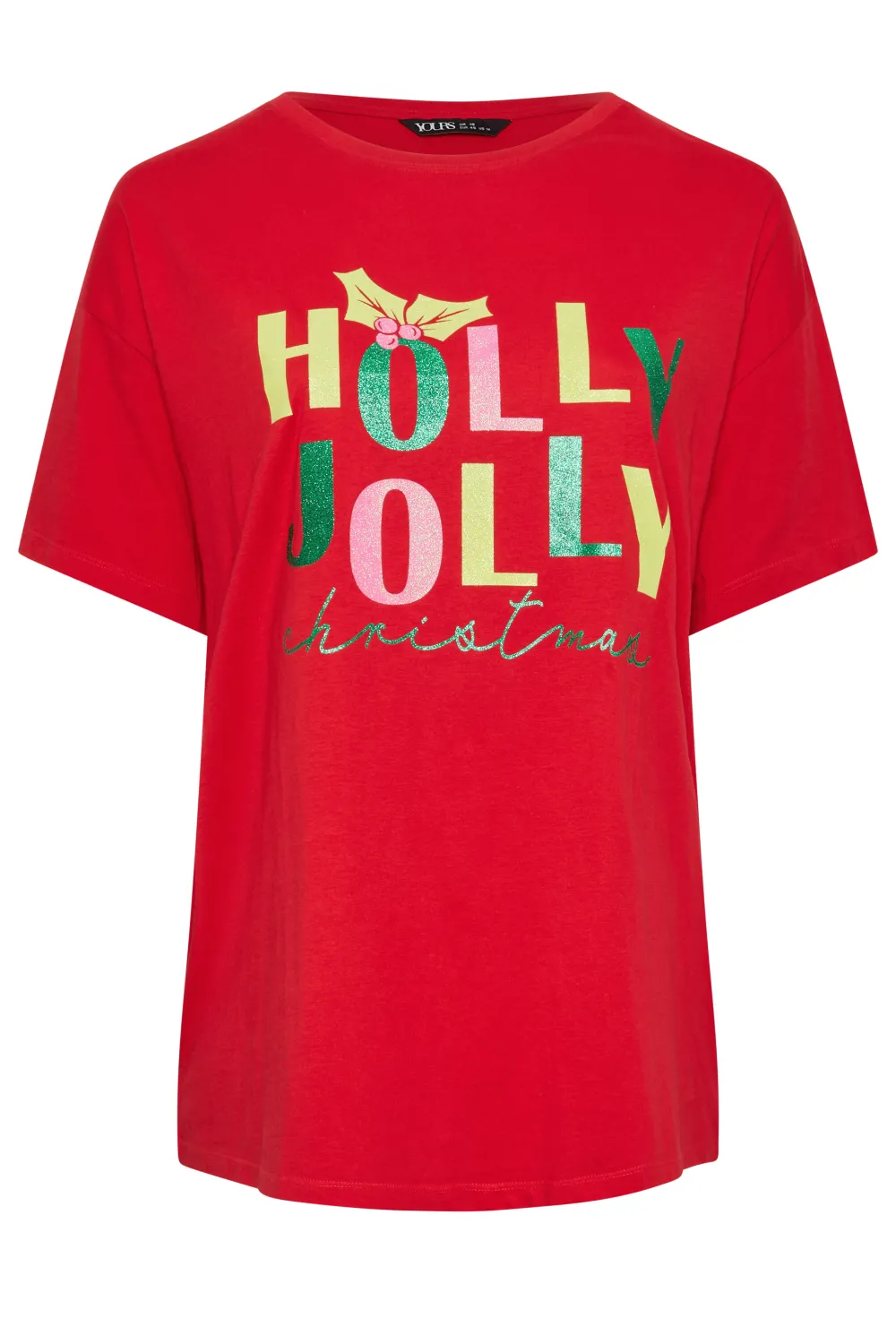 复制YOURS Curve Black 'Merry Gonkmas' Sequin Embellished Christmas Top