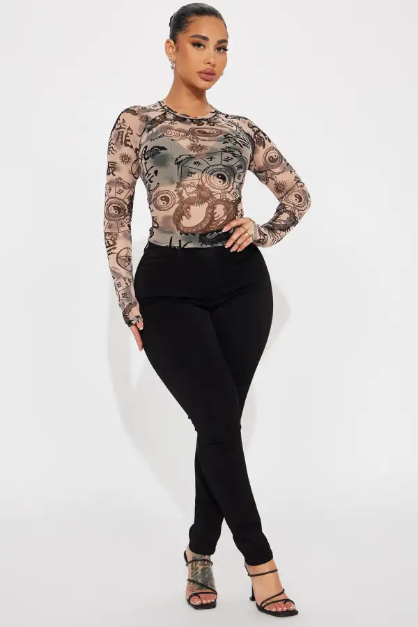 Jackie Mesh Top - Nude