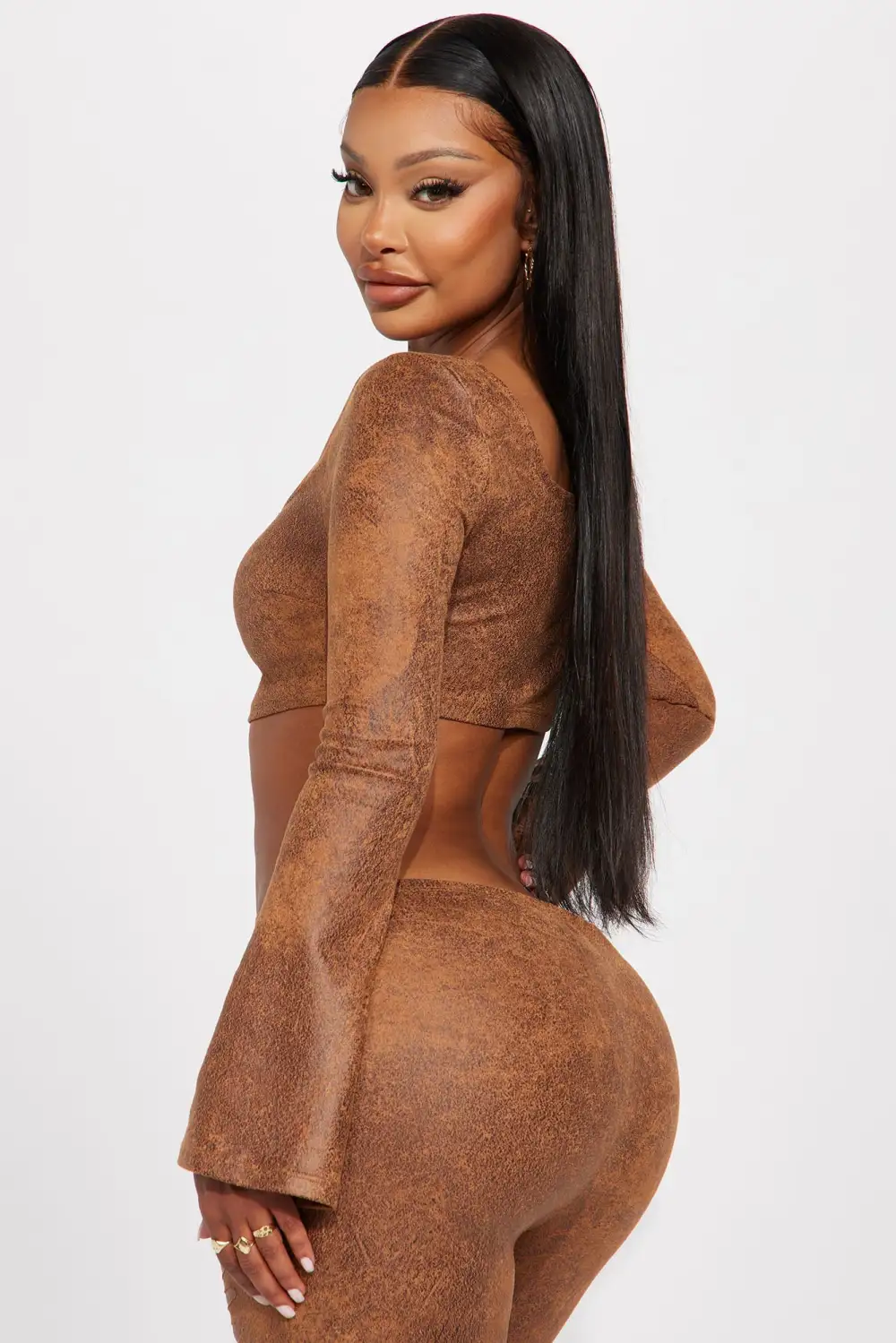 Mon Amour Crop Top - Brown