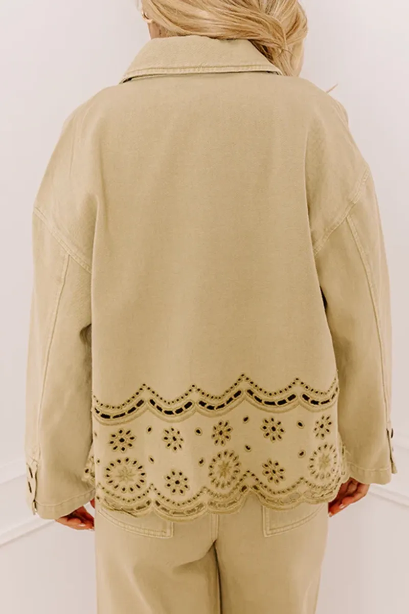 Wrinkle-Resistant And Versatile Hollowed-Out Women's Jacket