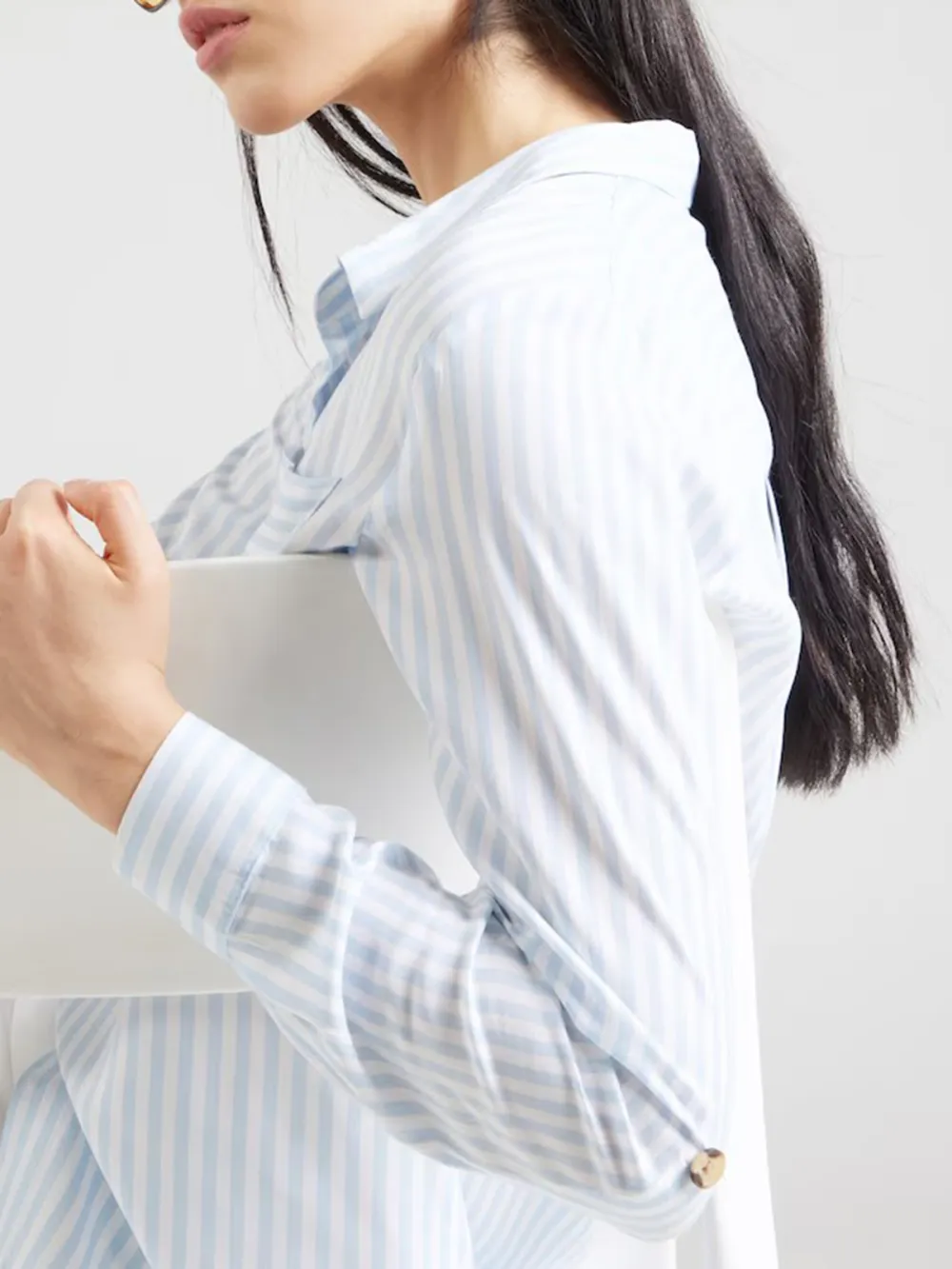 Striped Long Sleeve Casual Style Blouses