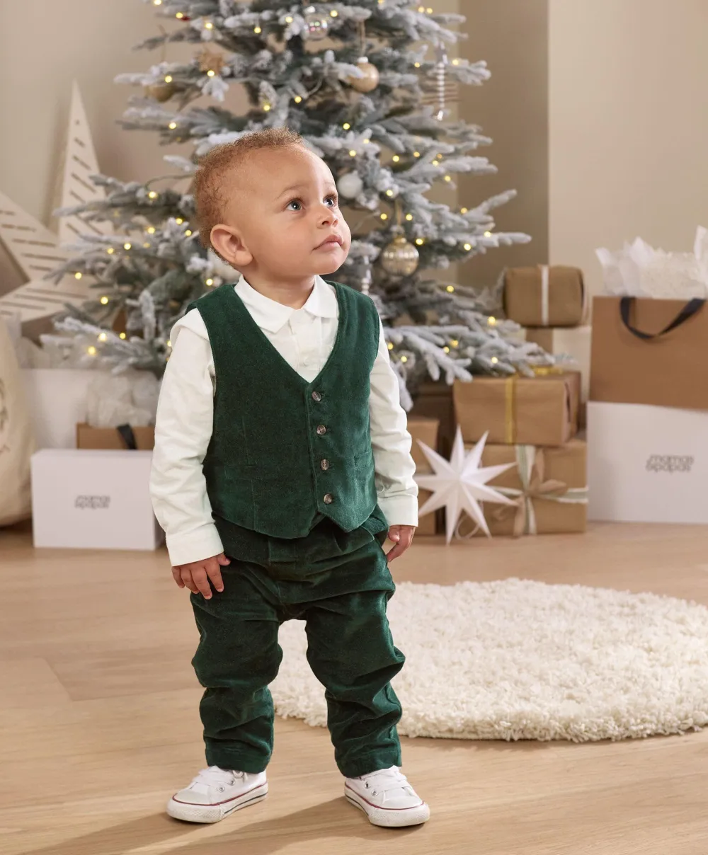 Velour Suit Set (3 Piece) - Emerald Green