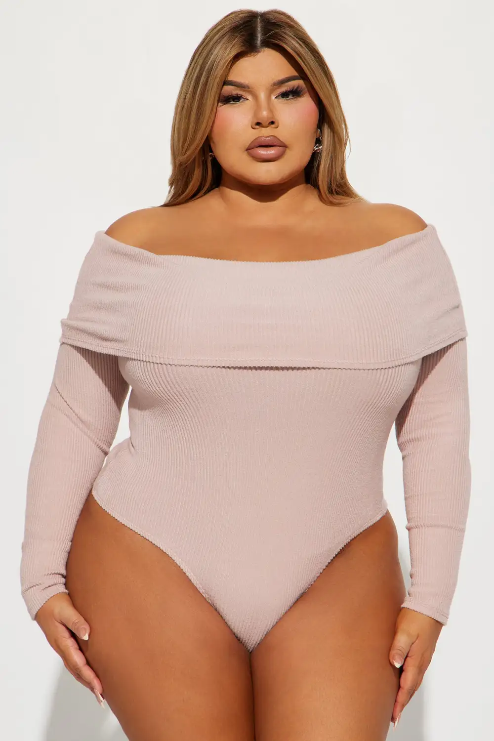 Sydney Off Shoulder Bodysuit - Mauve
