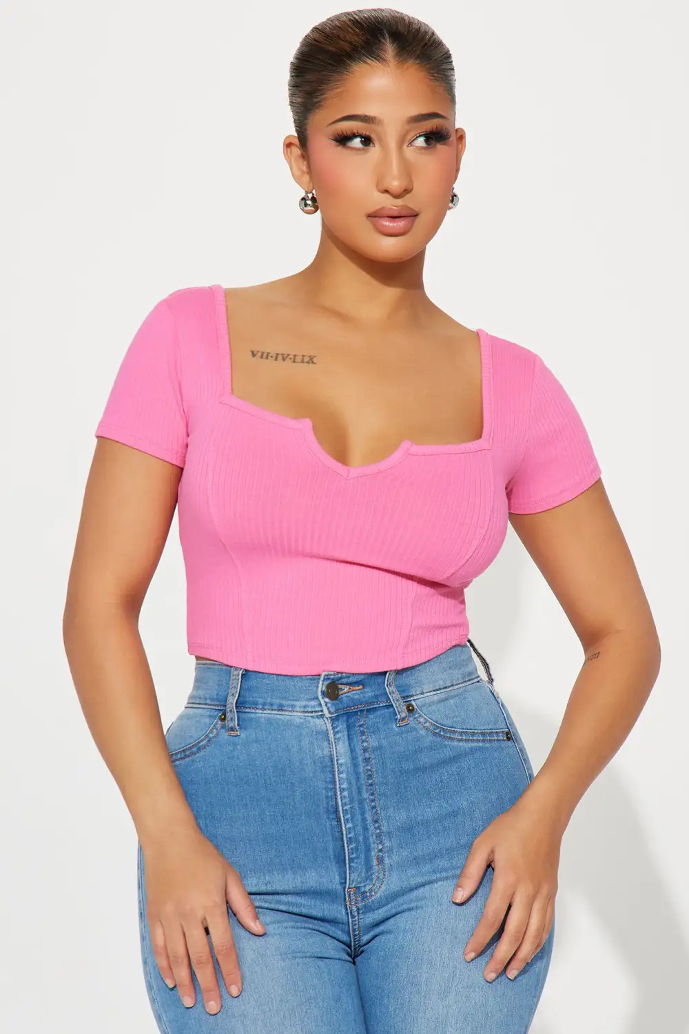 Kassandra Ribbed Top - Pink