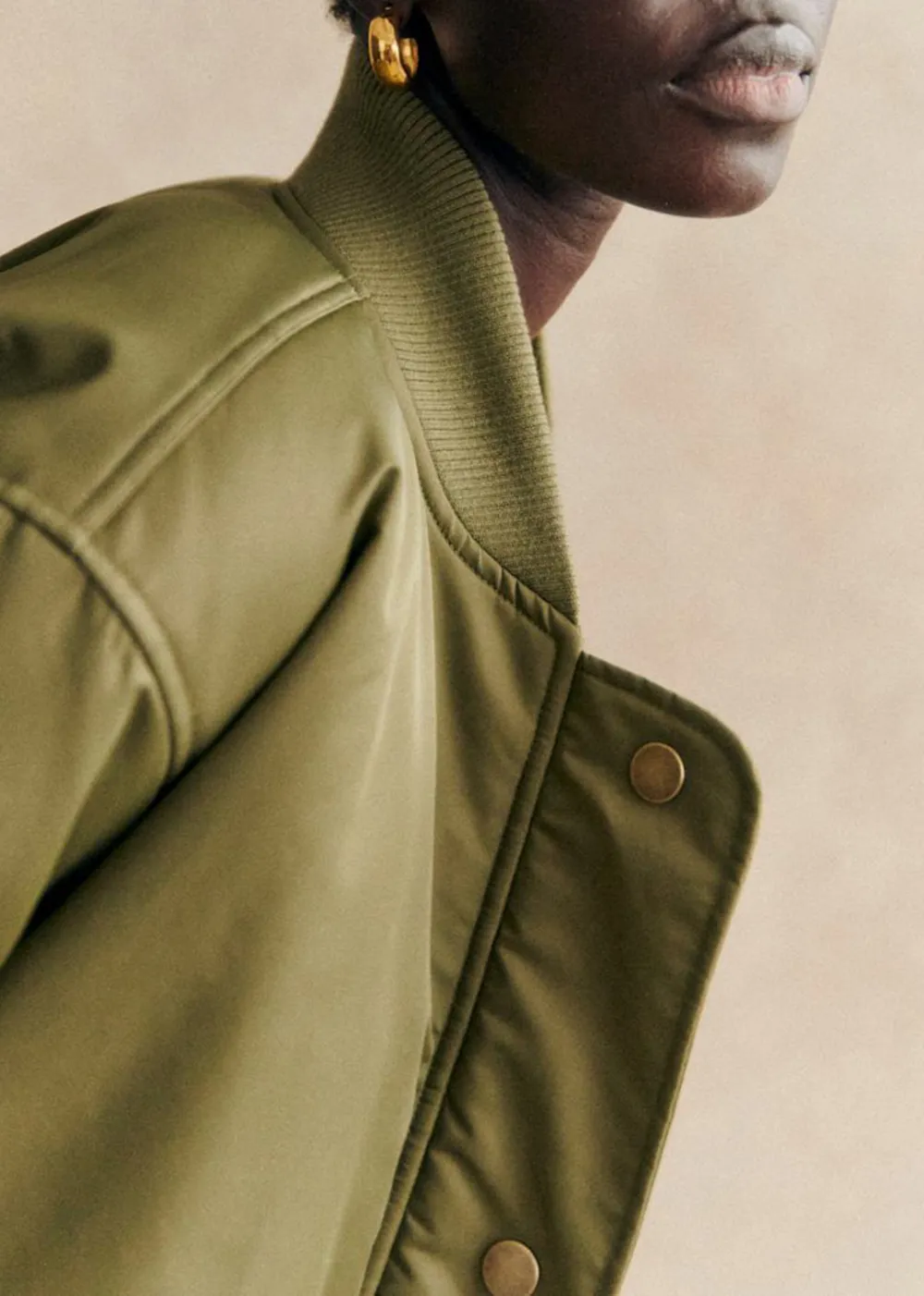 Green Bomber Coat