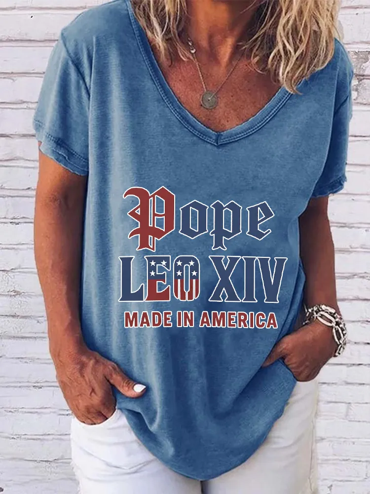 Women'S Pope Leo Xiv  Made In America Round-Neck Short-Sleeved T-Shirt