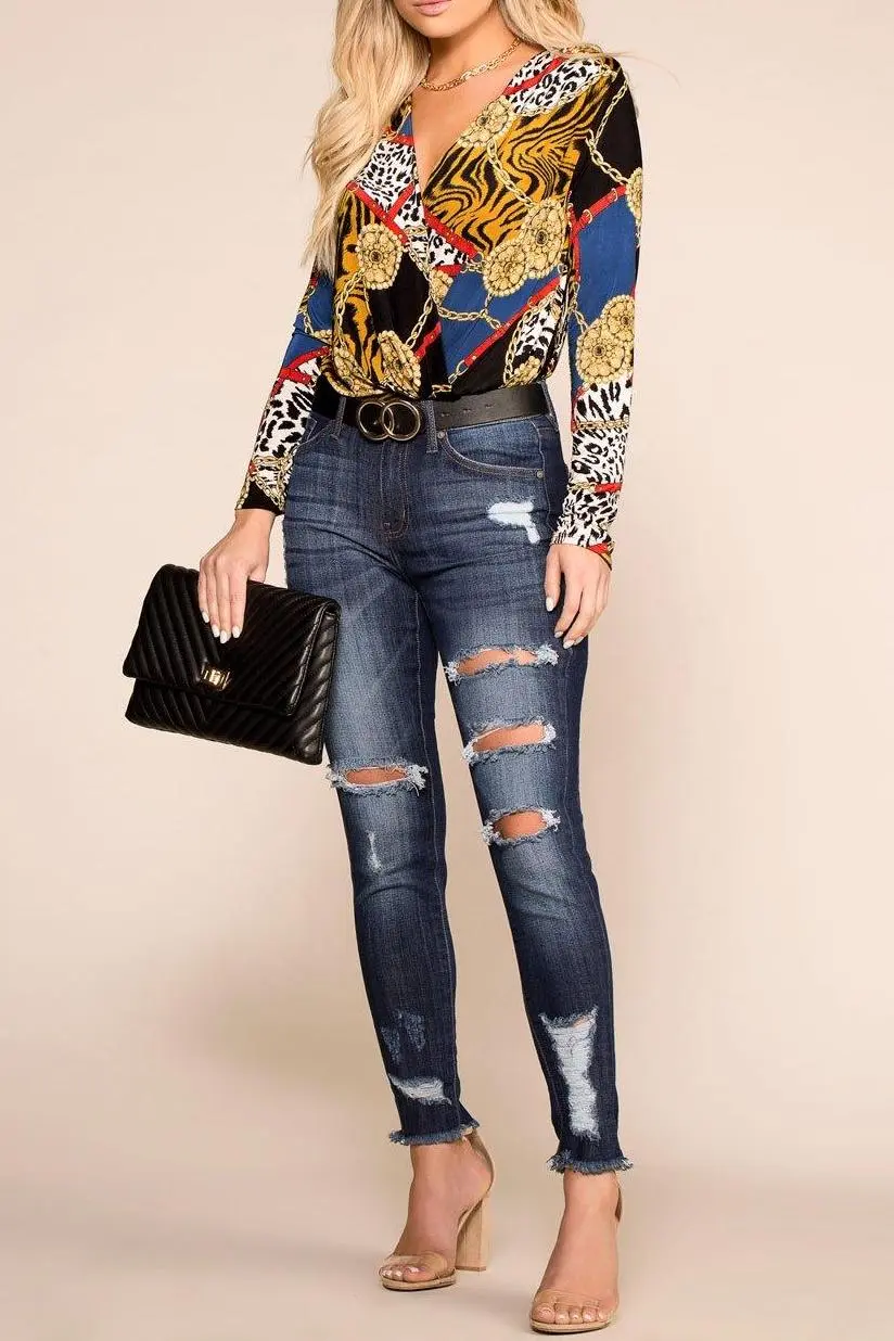 On It Distressed Skinny Jeans