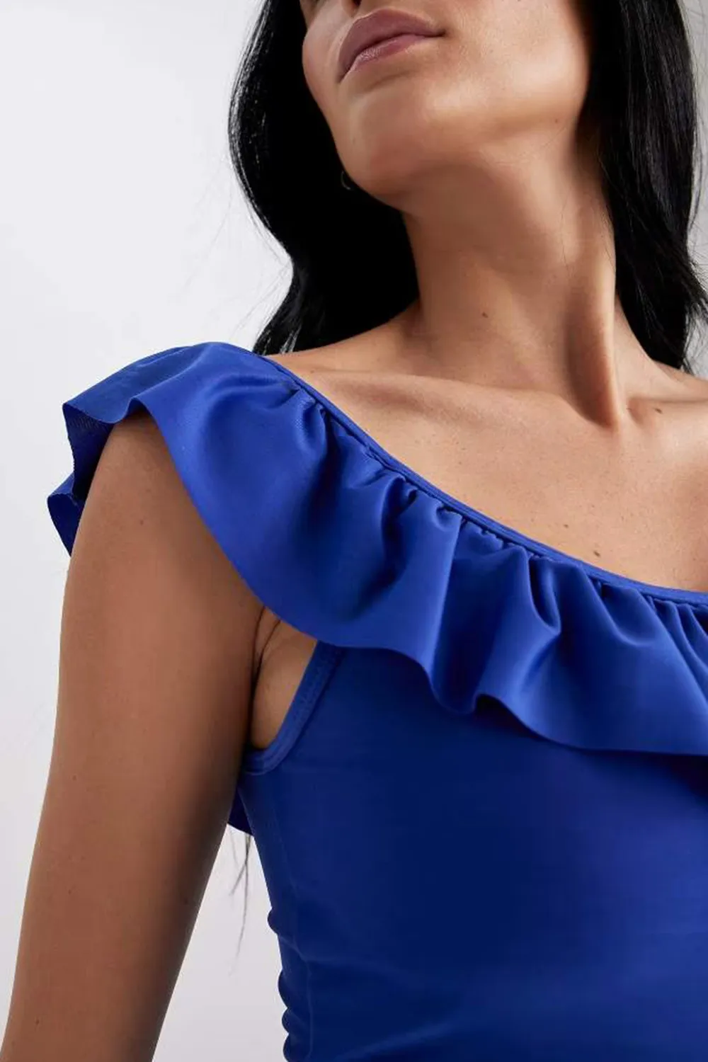 Elegant Solid One-Piece Swimsuit