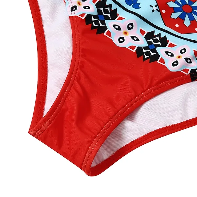 Women's Swimwear Bikini Bathing Suits 2 Piece Normal Swimsuit Halter 2 Piece Sexy Floral Print Light Green Pink Purple Padded V Wire Bathing Suits Sports Vacation Beach Wear