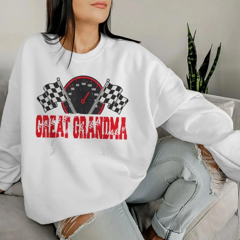 Race Car Birthday Party Racing Family Great Grandma Pit Crew Women Sweatshirt