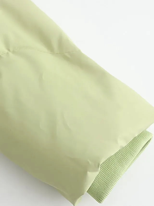 Women's Parka Puffer Jacket Winter Coat Zip up Hooded Coat with Fur Collar Drawstring Thermal Warm Heated Coat Removable Hood Fall Outerwear with Pockets Warm Classic Long Sleeve Light Blue Pink Black