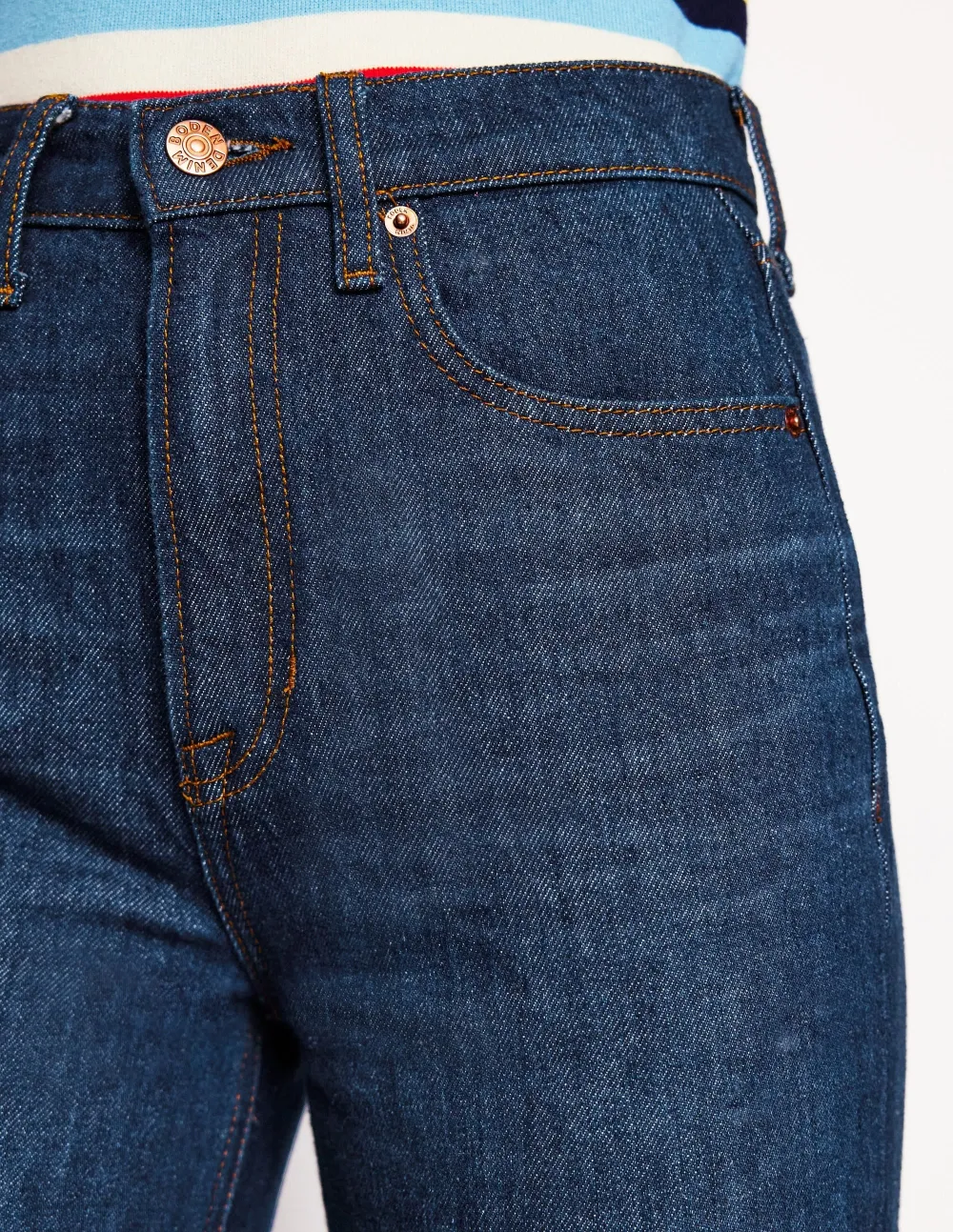 High Rise Straight Leg Jeans -Indigo