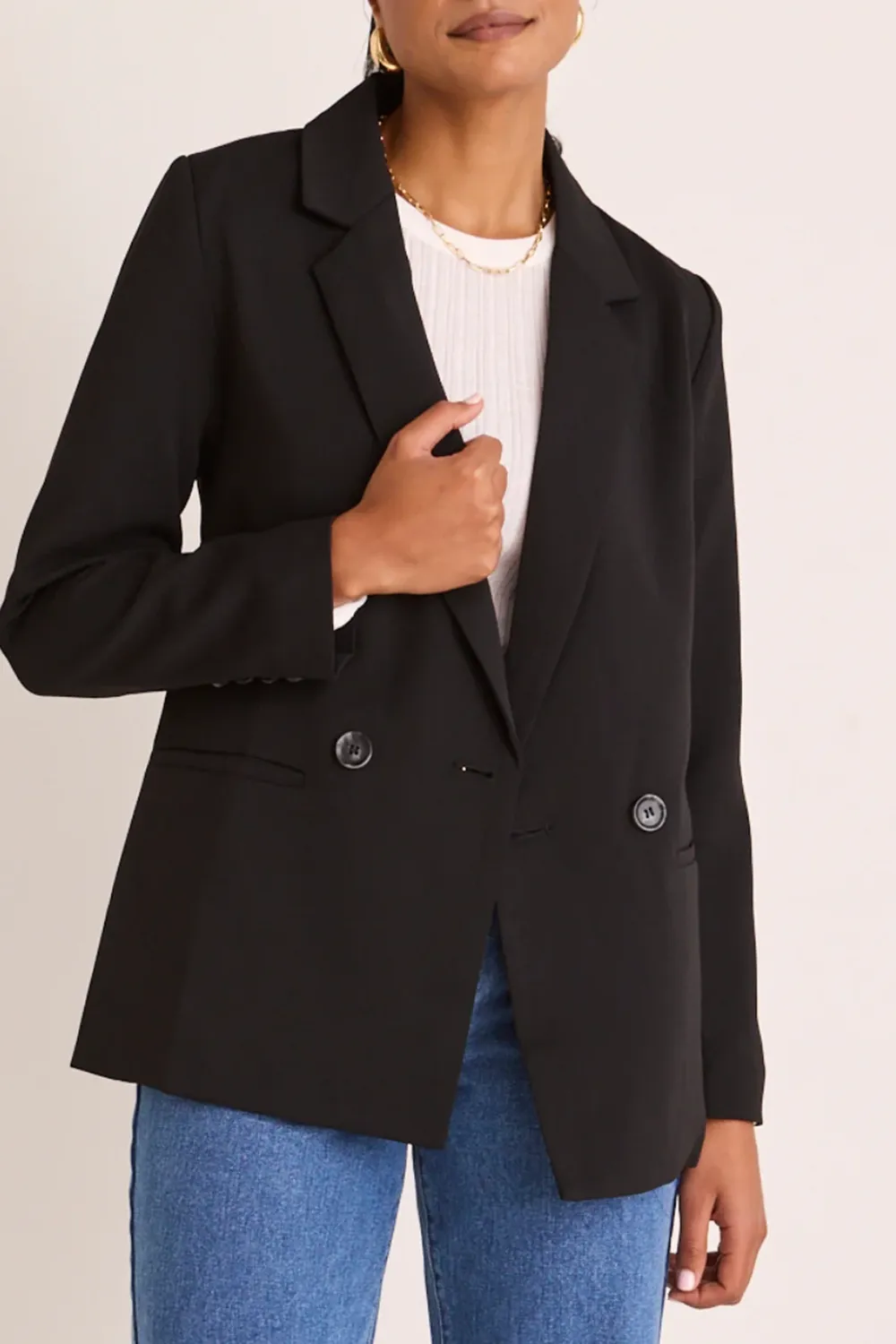 Black Soft Crepe Blazer
