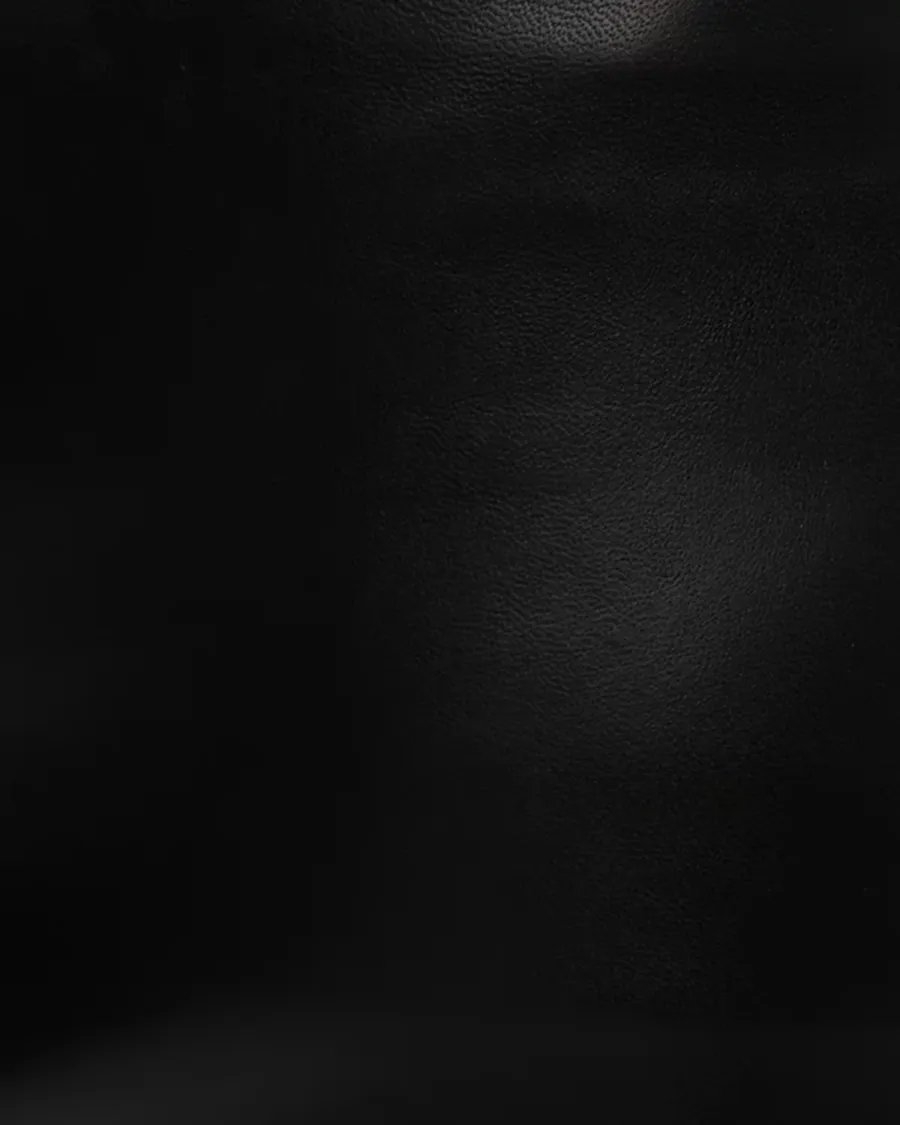 Long Sleeves Round Neck Leather Jacket