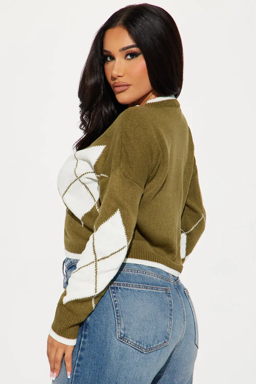 Daily News Sweater - Olive/combo