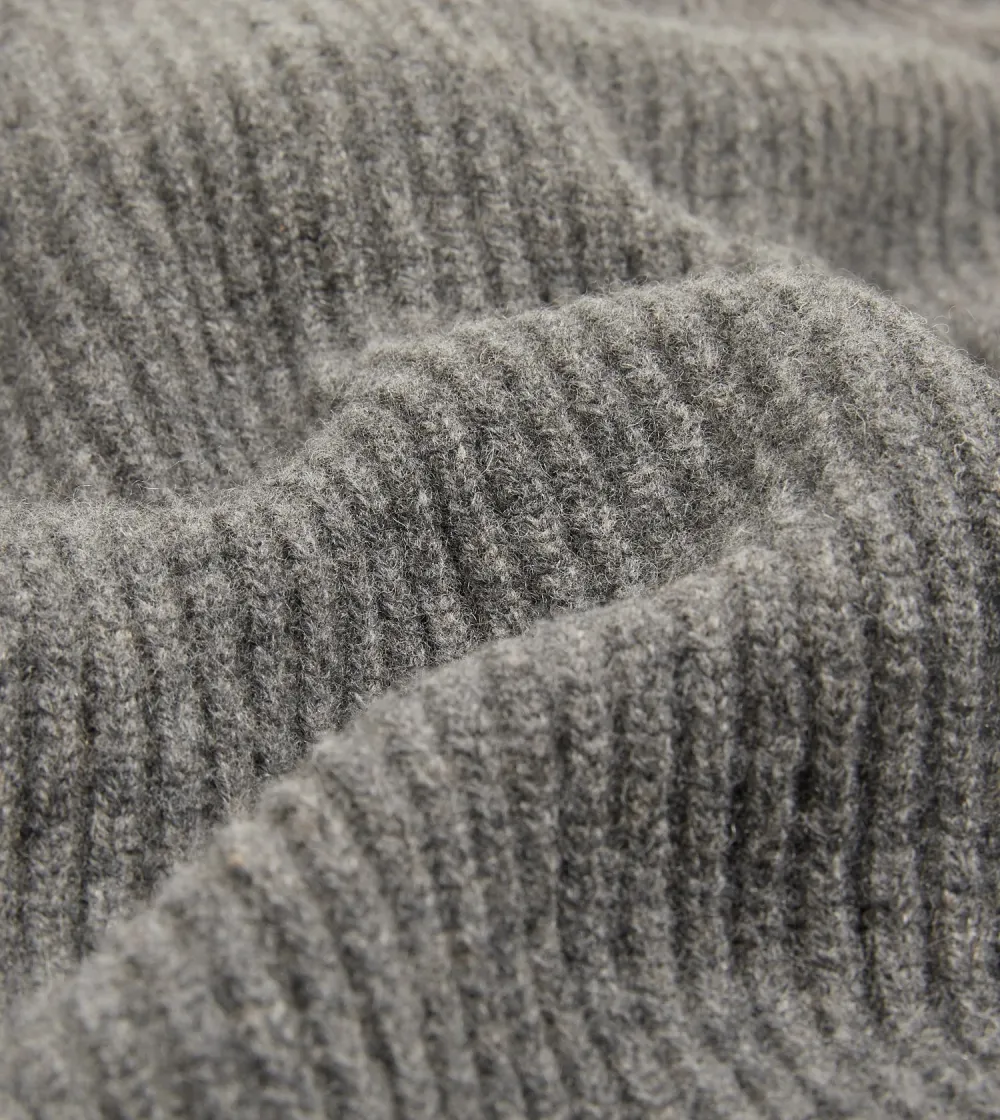 Casual Style Grey Lambswool Shawl Collar Cardigan