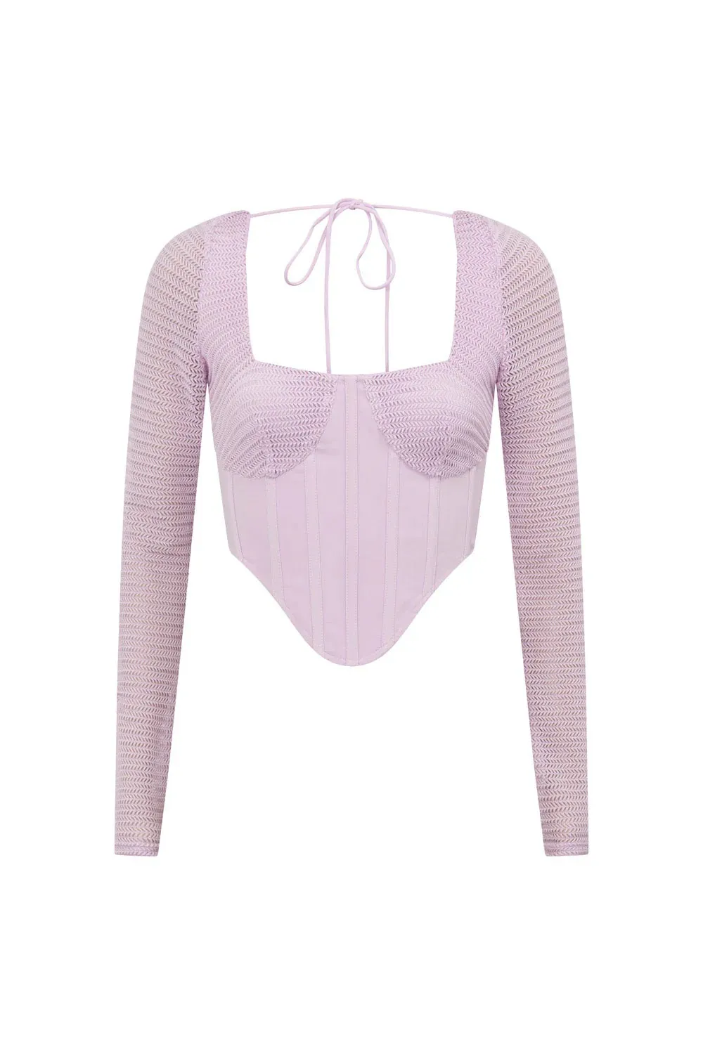 Square Neck Cropped Knit Top