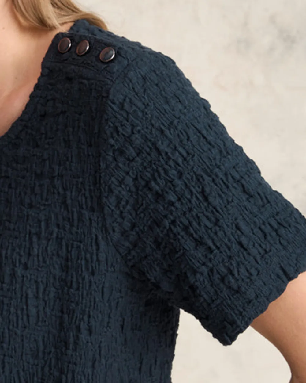 Crinkle Cotton T-Shirt