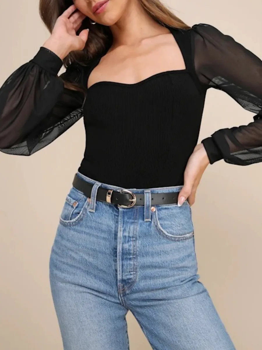 Sweetheart Neck Bodysuit