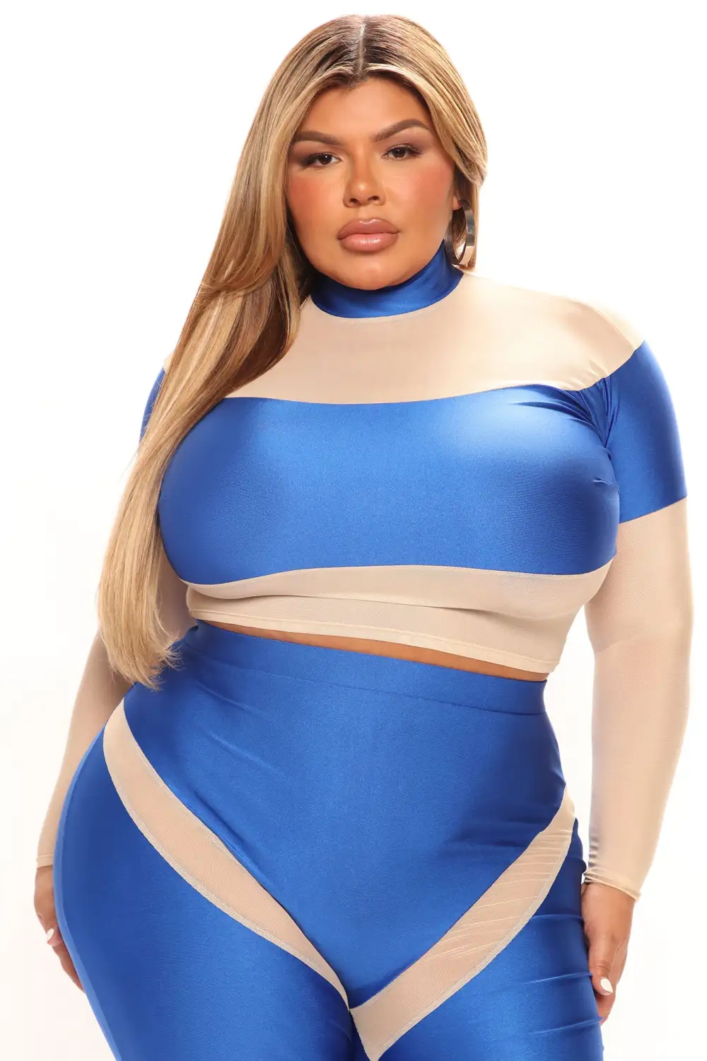 Keep It A Secret Mesh Crop Top - Royal