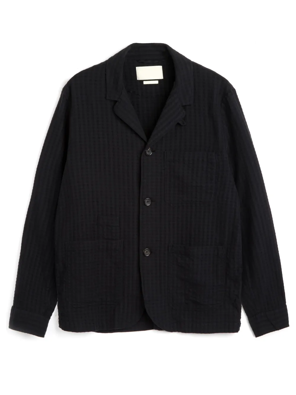 Black Long Sleeve Cotton Shirt Jacket