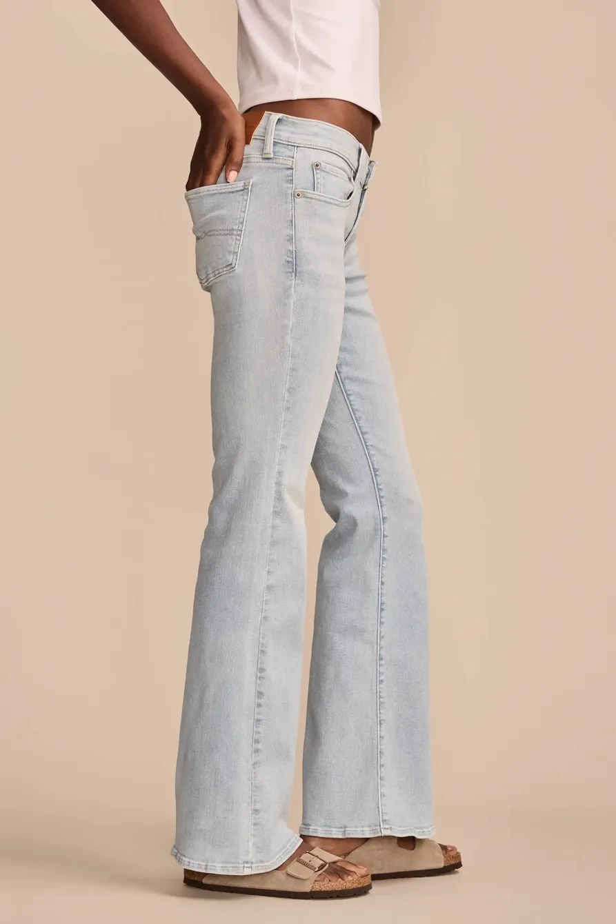 Sunny Drive Wash Mid Rise Sweet Flare