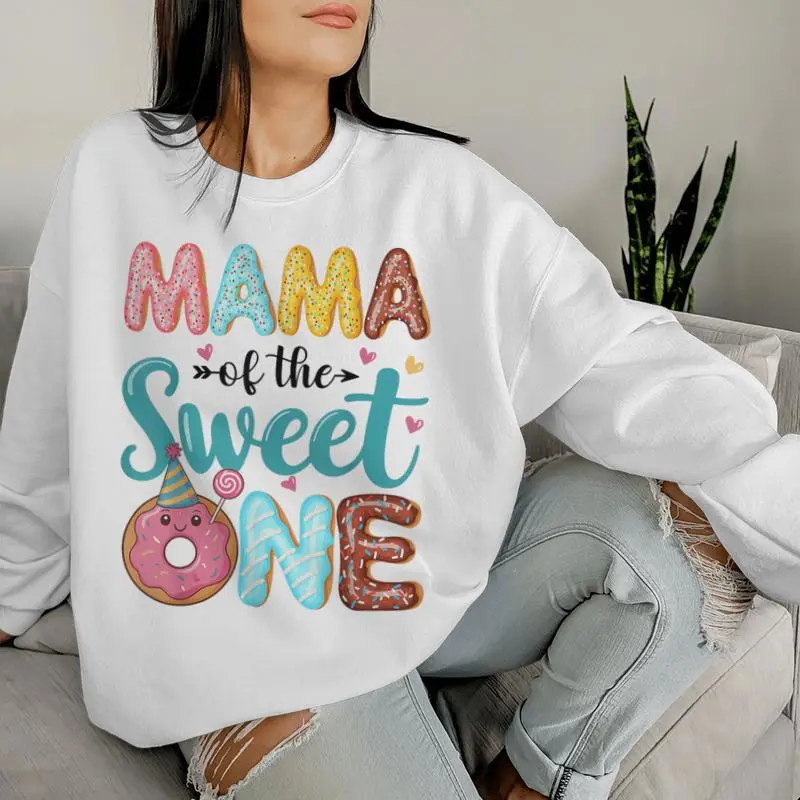 Mama Of The Sweet One 1St Birthday Girl Donut Party Women Sweatshirt