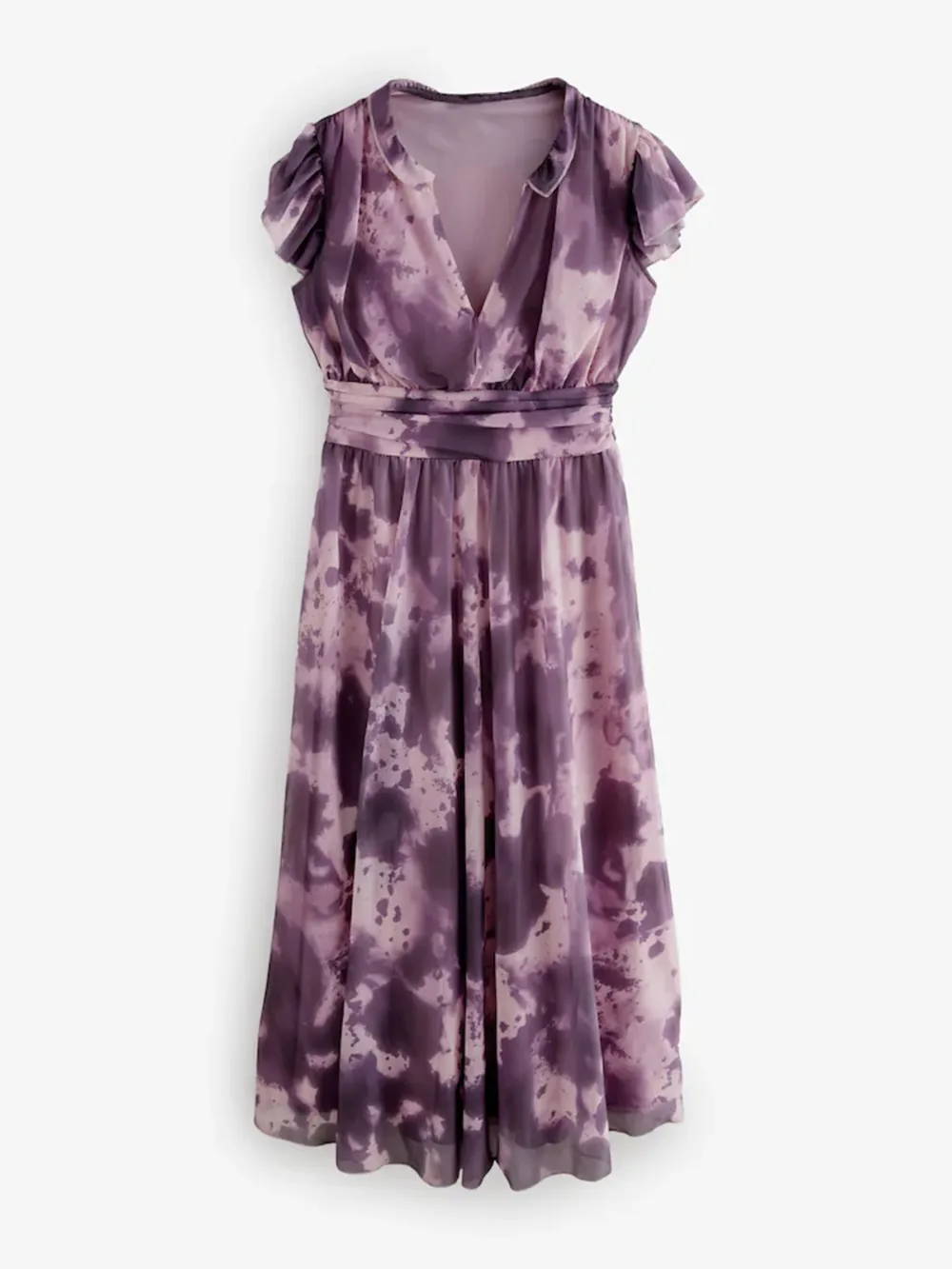 Elegant Floral Printed High-Waisted Slimming Dress