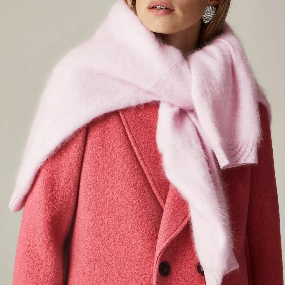 Plain topcoat boiled wool