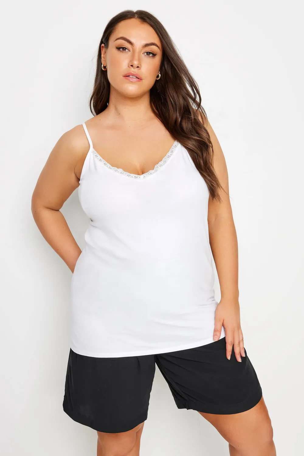 YOURS Curve Black Paperbag Shorts