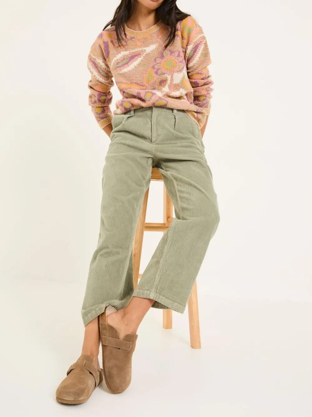 Light Green Cord Trousers