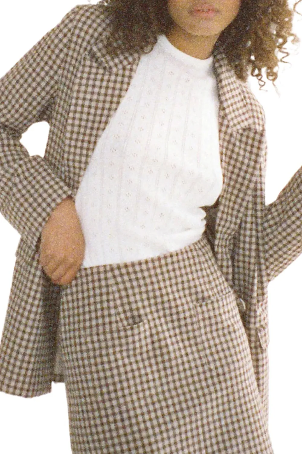 Retro Classic Plaid Versatile Khaki Jacket