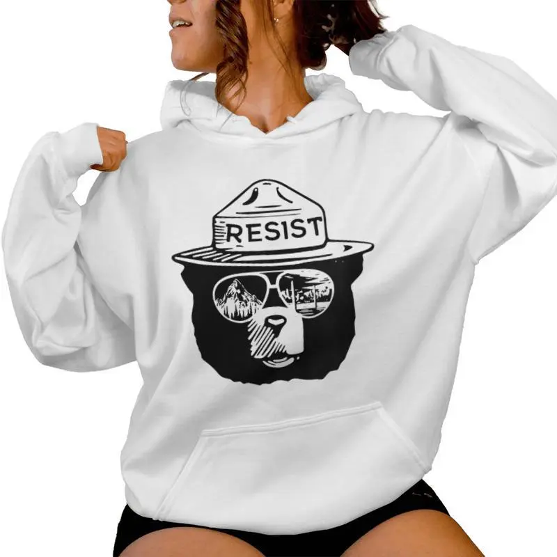 Save The National Parks Resist Bear Sunglasses Women Hoodie