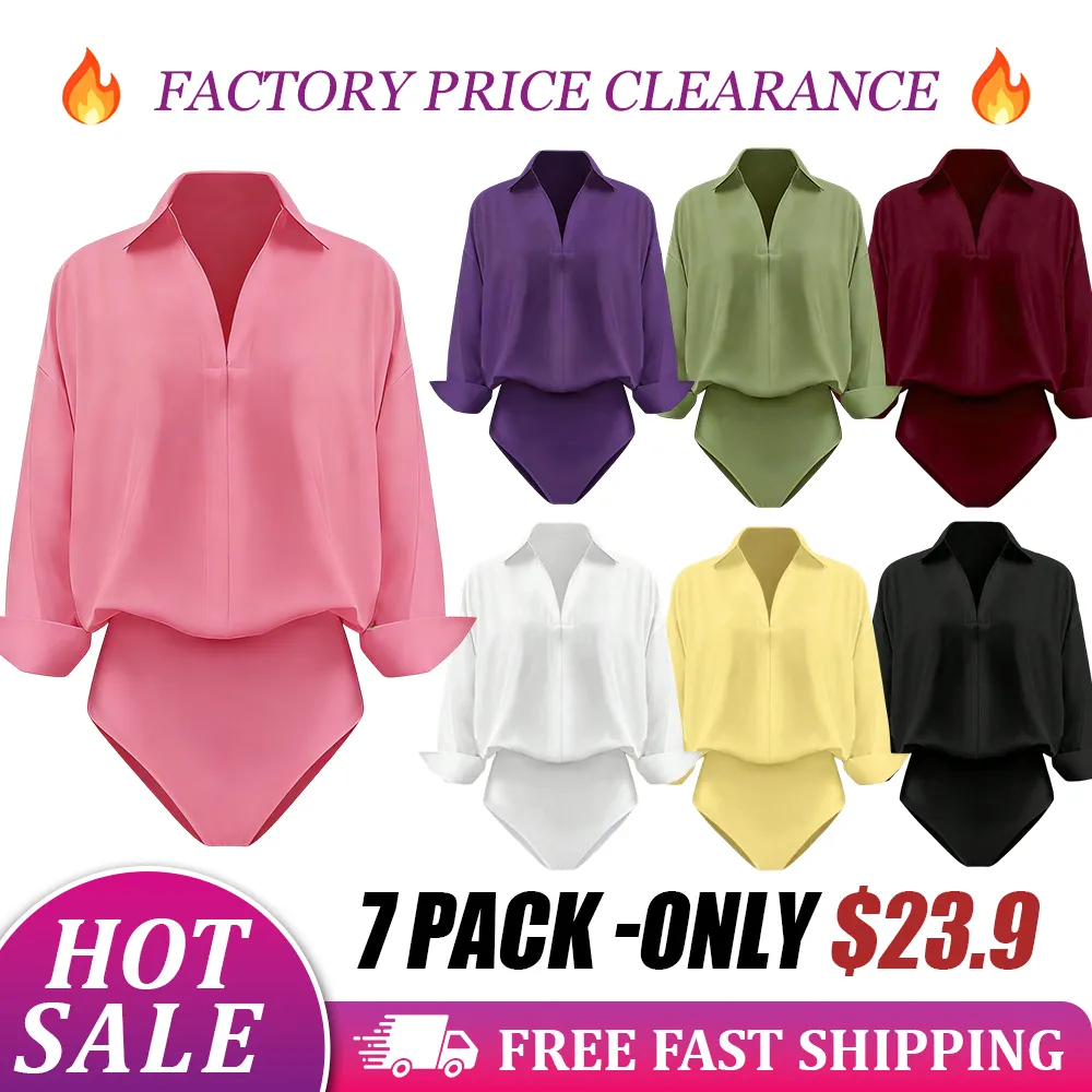 Women's Collared Long Sleeve Bodysuit