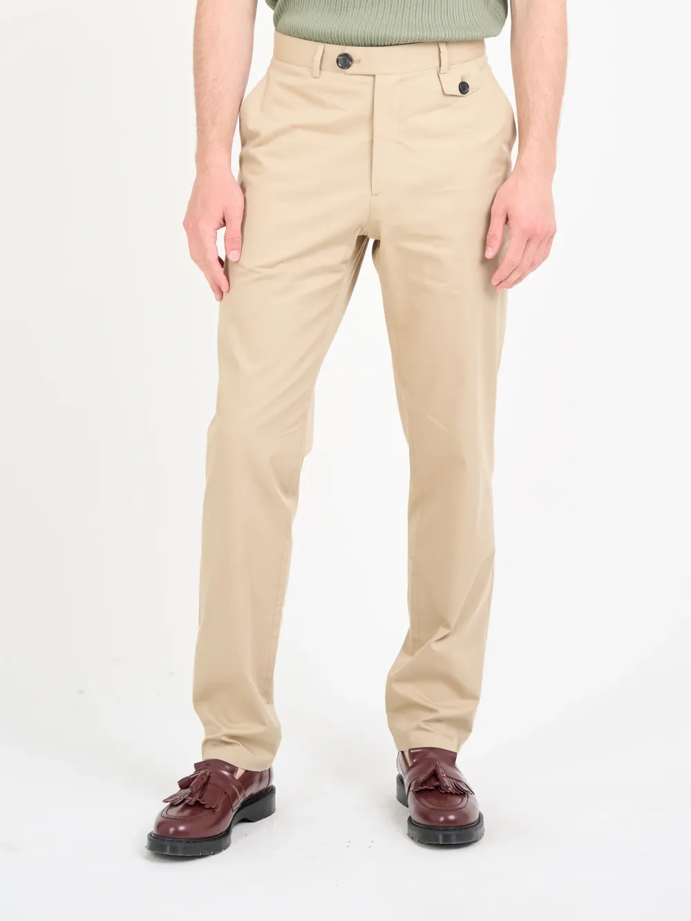 Beige Casual Style Trousers