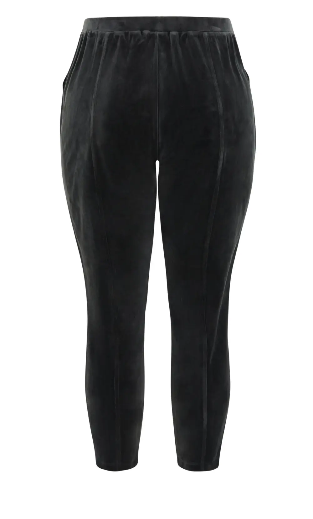 Evans Grey Velour Panel Pant